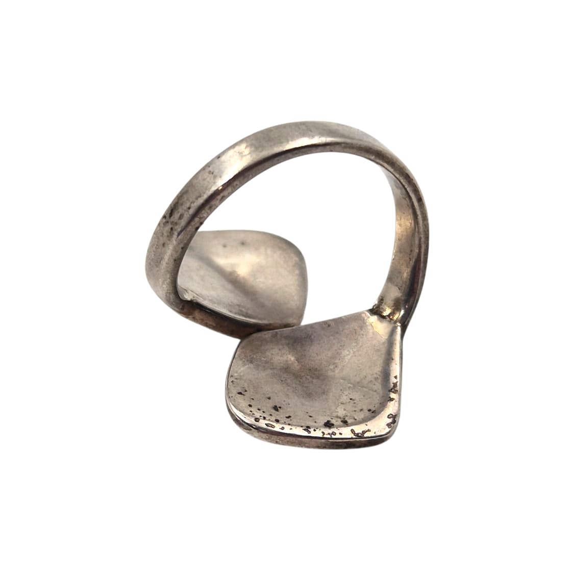 80s 멕시코 인디언 실버 925 터키석 꽃잎 반지 상품이미지4