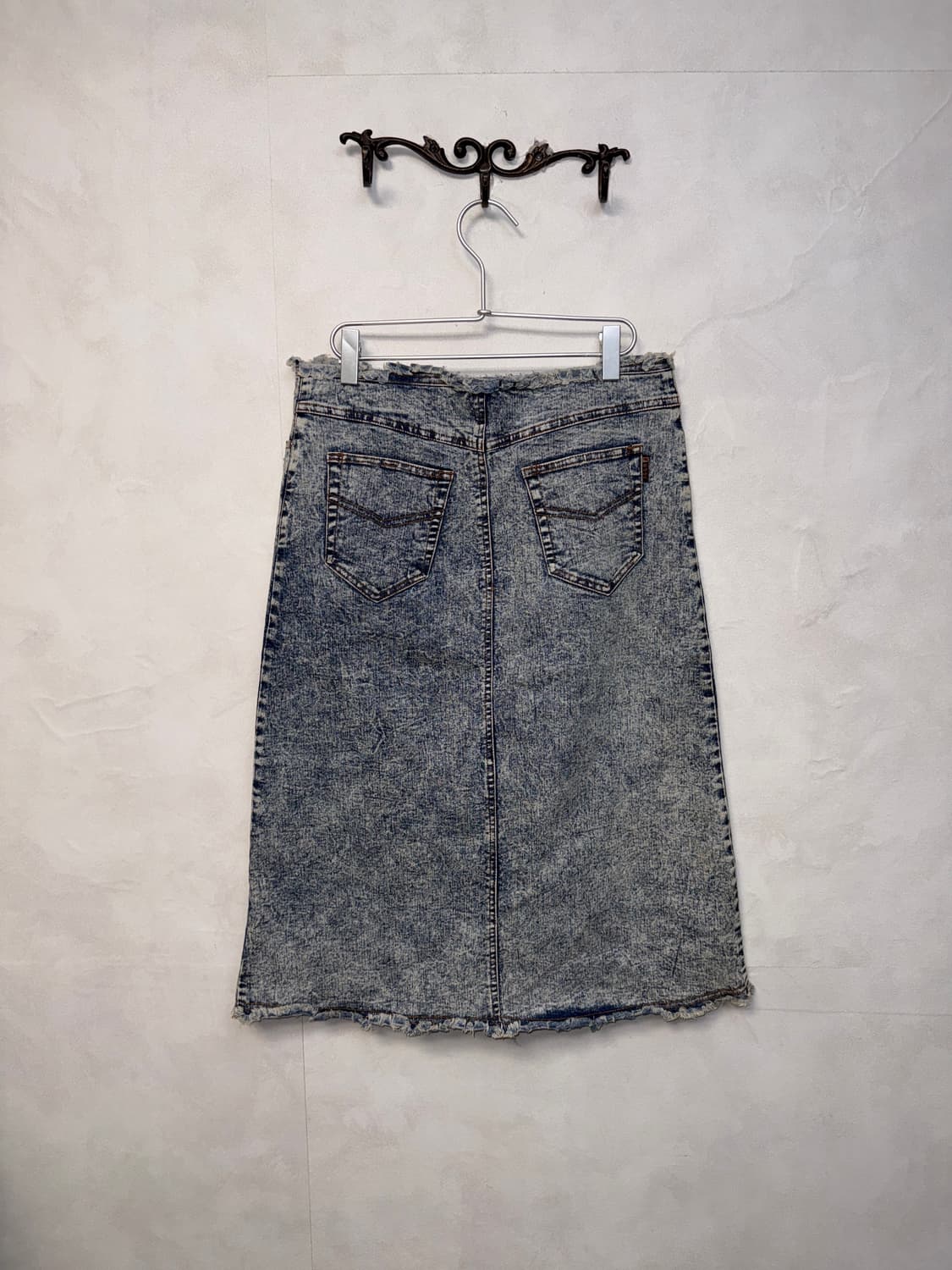 Washing denim fairy leopard lace skirt 상품이미지4