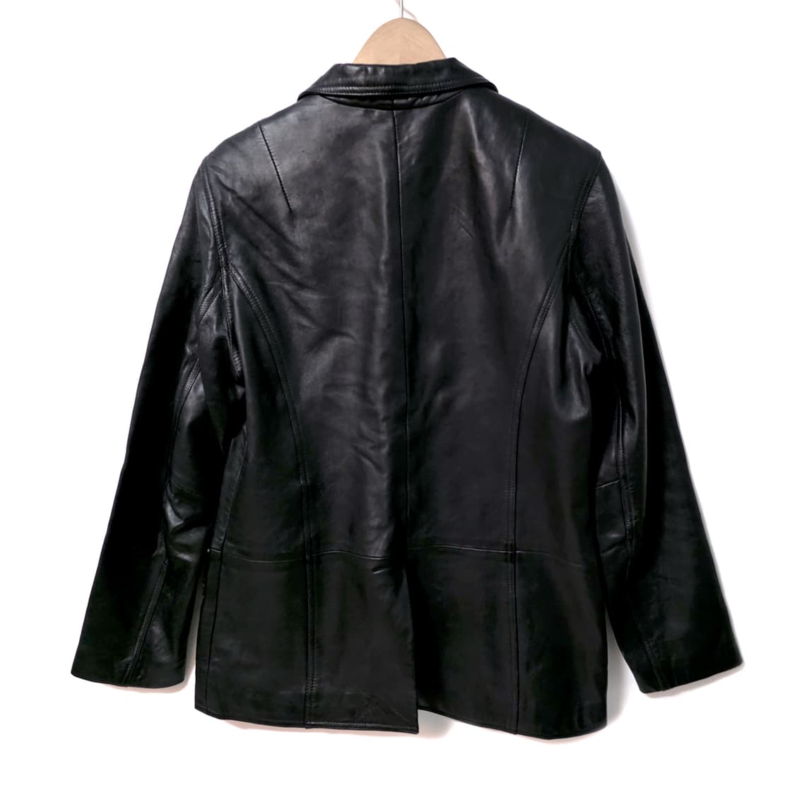 [M] 90s 갭 레더 블레이저 블랙 상품이미지2