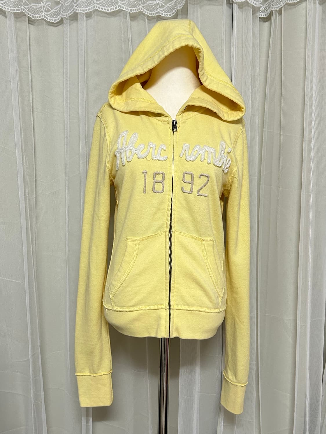 아베크롬비 연노랑 후드집업  상품이미지1