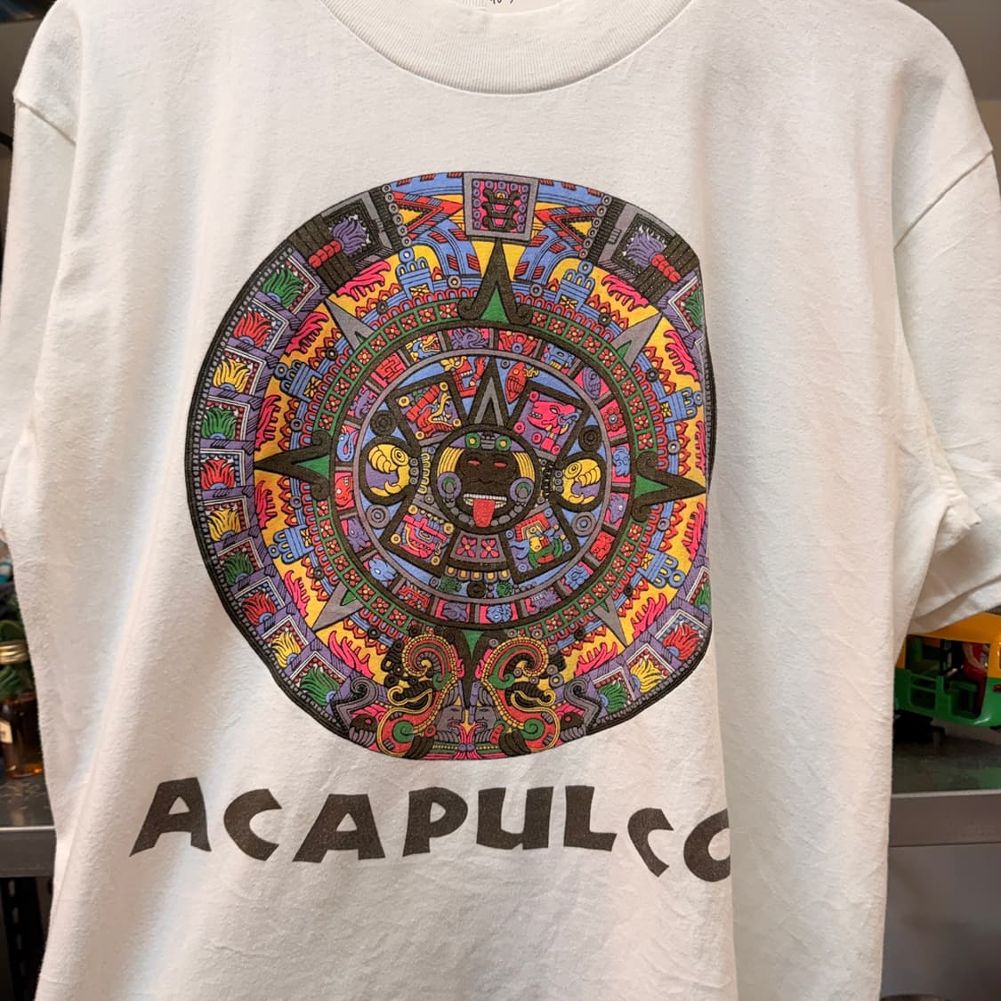 90S ACAPULCO 글리치 에스닉 티셔츠 S M 상품이미지3