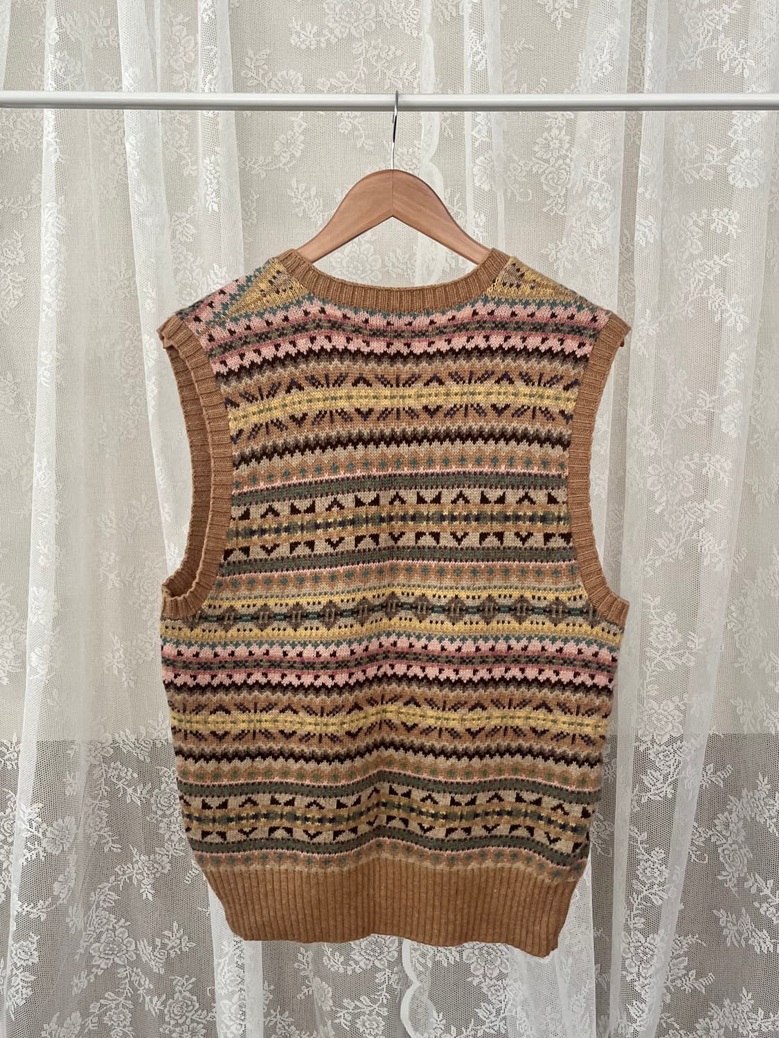 M) 90s 폴로 랄프로렌 페어아일 니트 베스트 베이지 상품이미지2