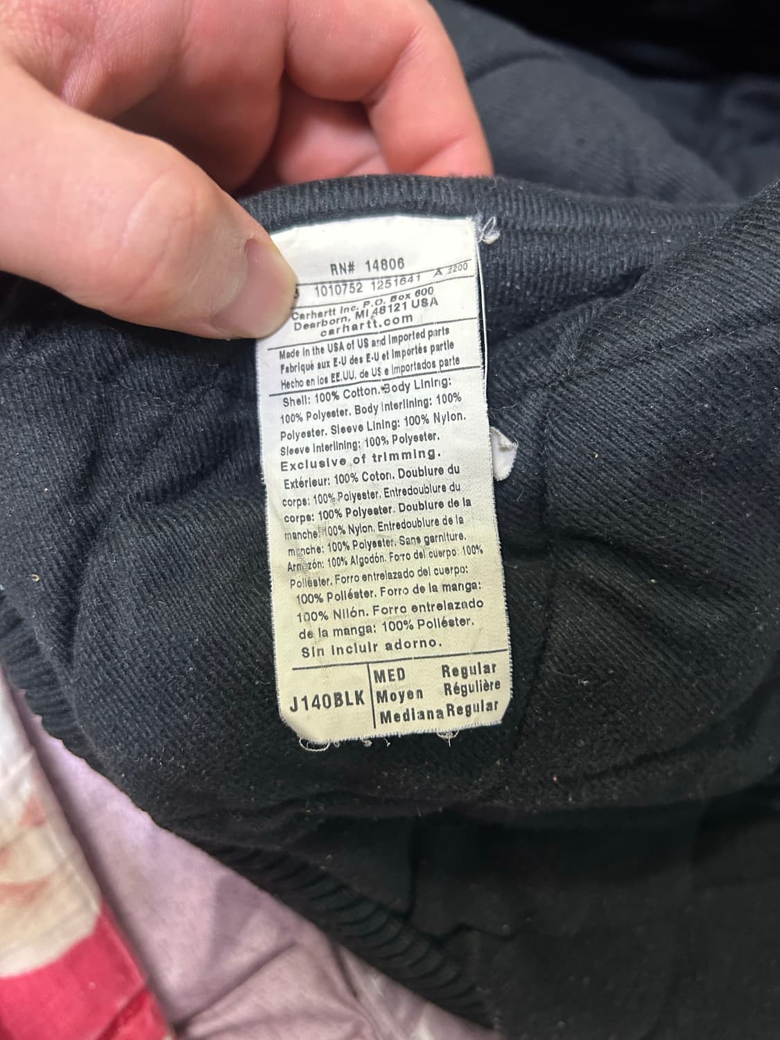 칼하트 j140 블랙 m 상품이미지5