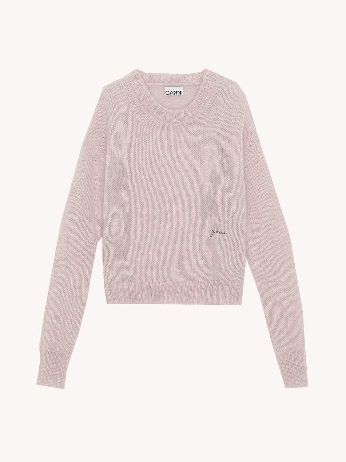  ganni 가니 모헤어 라일락 핑크 니트 스웨터 상품이미지1