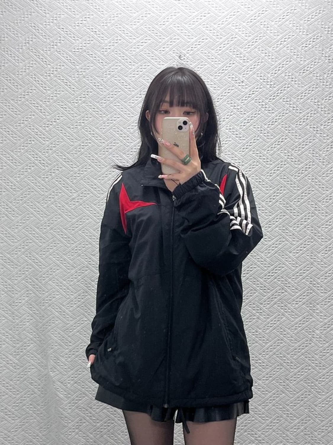 아디다스 레트로 캐주얼 배색 바람막이 자켓 110 C11313 상품이미지2