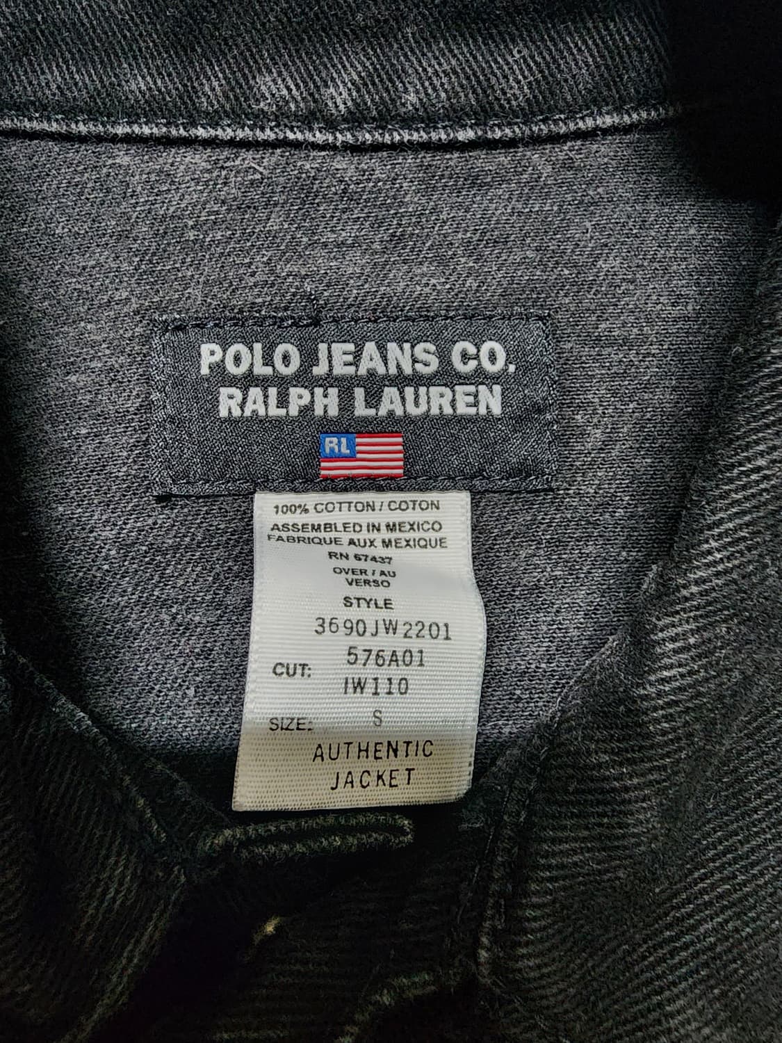 빈티지 폴로진스 2세대  블랙 데님 트러커자켓 상품이미지7