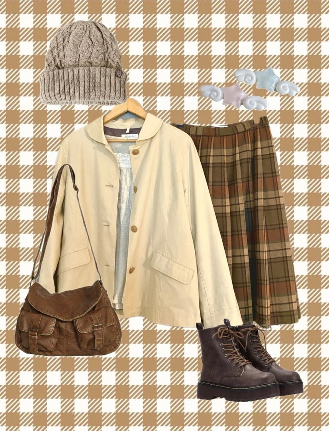 🍁빈티지 모리걸 웜톤 너드 교토깔 코디set🍁 상품이미지1