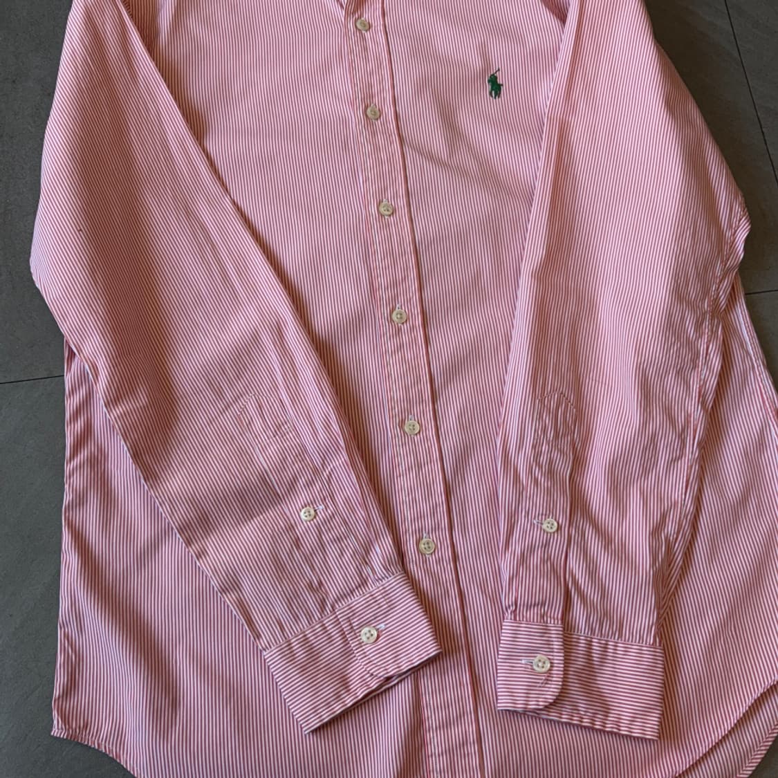 폴로 정품 레드 스트라이프 포플린 멀티 로고 셔츠 상품이미지7