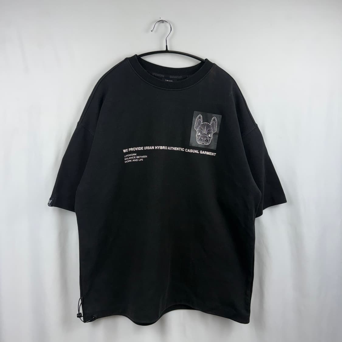 (M) 라이프워크 헤비웨이트 스트링 반팔 티 블랙 상품이미지2