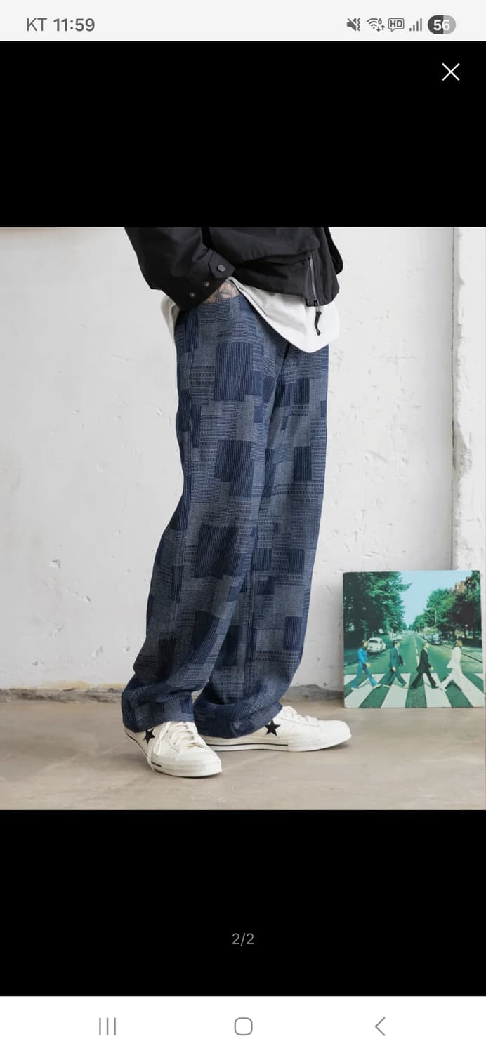 엑스톤즈 젬마 패널 데님 팬츠 M 상품이미지1