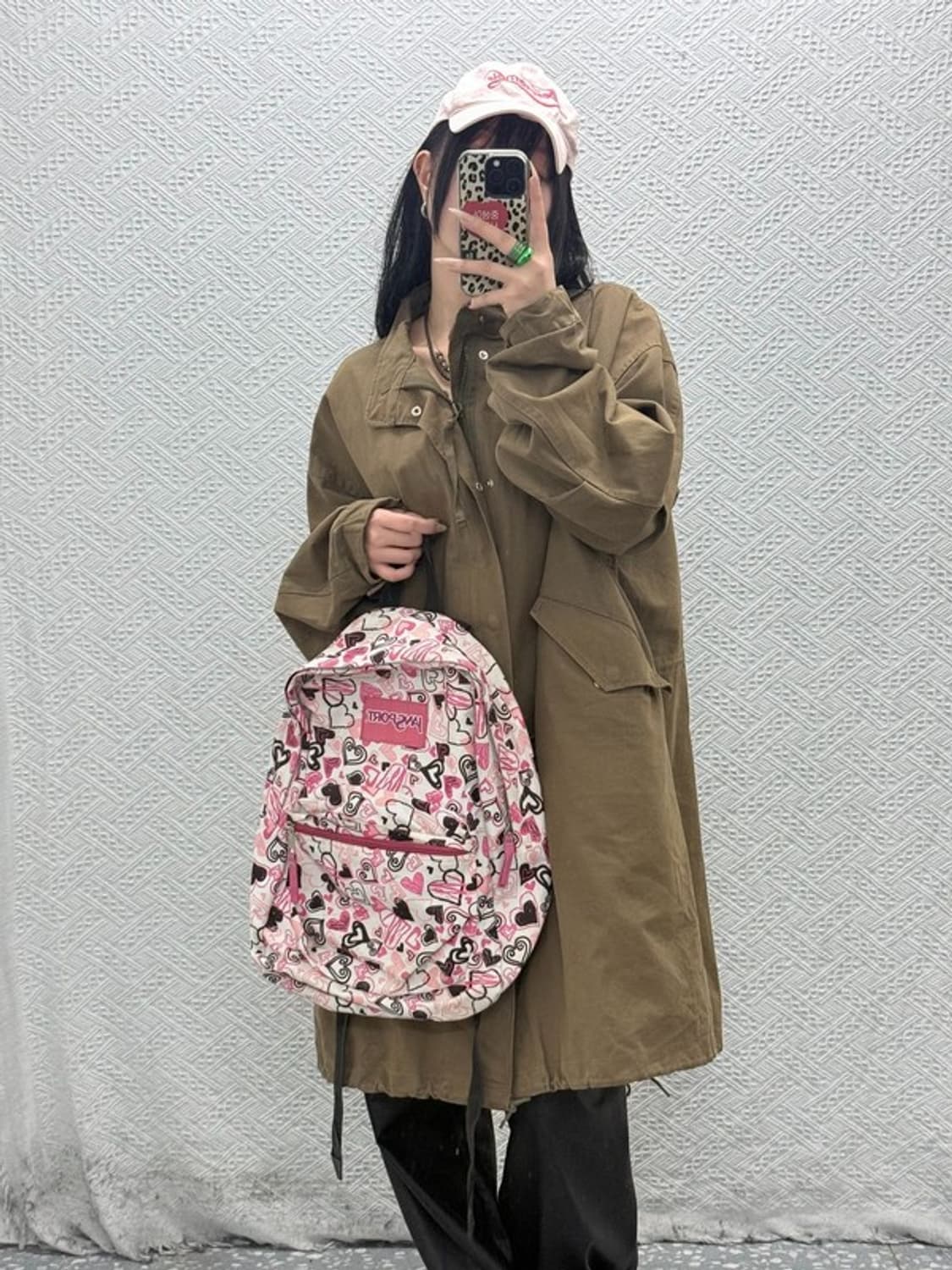 잔스포츠 00's 하트패턴 키치유니크 핀터감성 백팩 C08517 상품이미지2