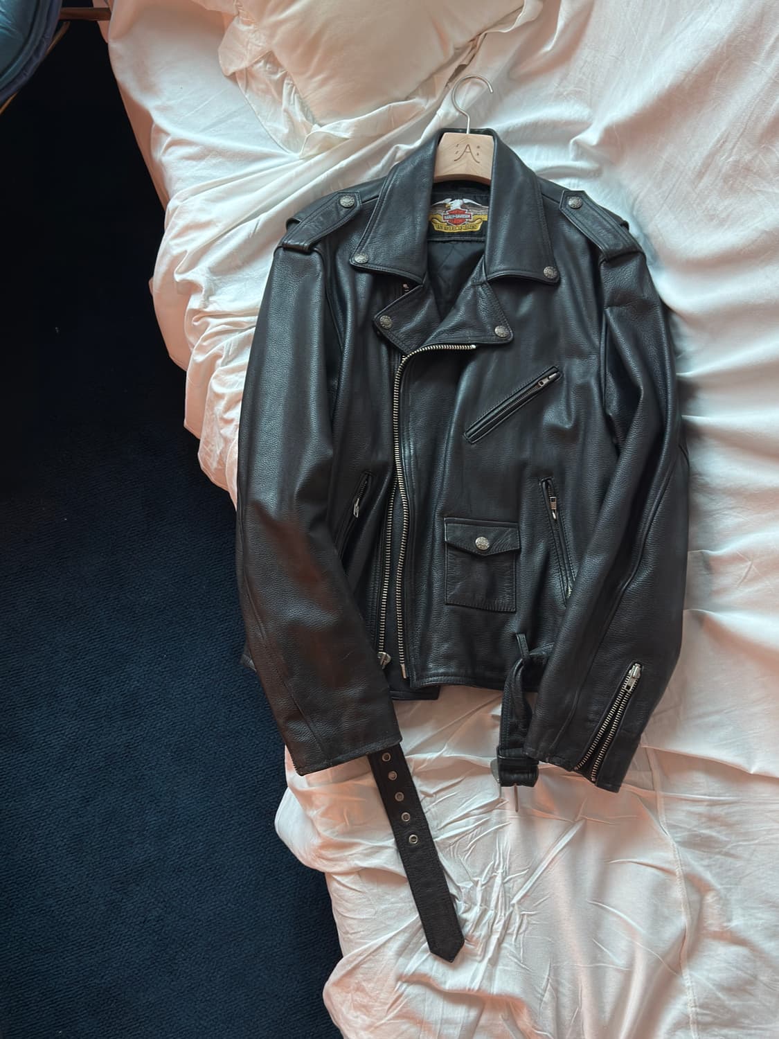 할리데이비슨 더블 가죽 라이더 자켓 46size 상품이미지3