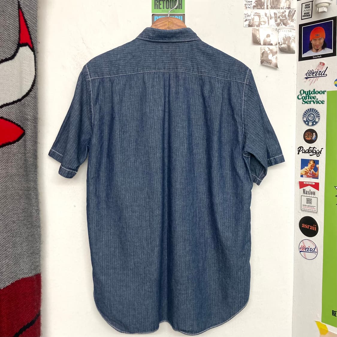 꼼데가르송 옴므 헤링본 데님 반팔 셔츠 상품이미지7