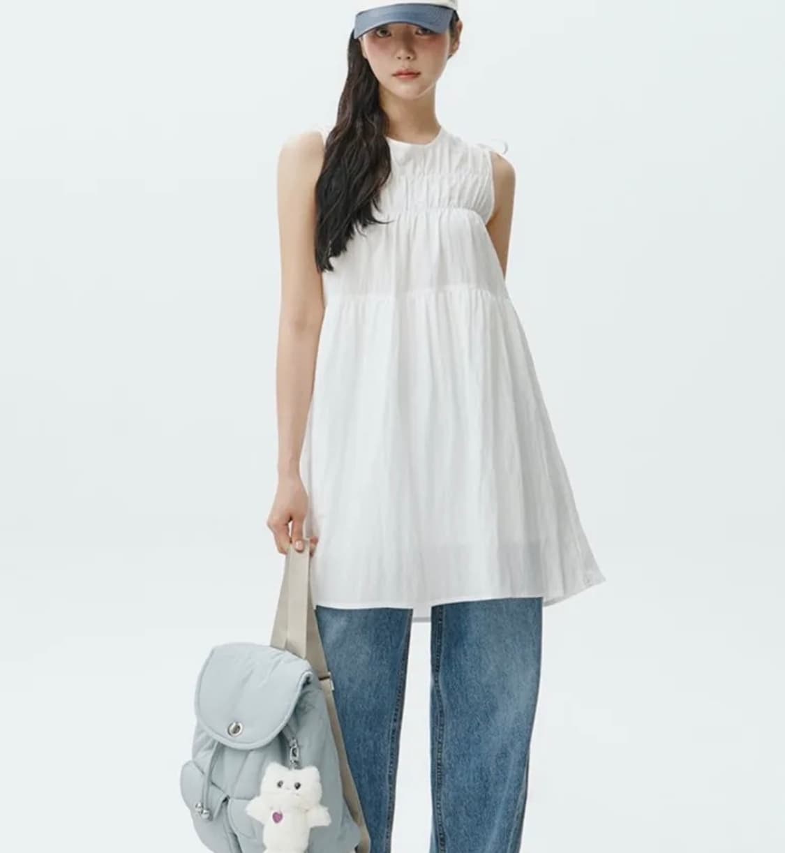 슬리브리스 셔링 원피스 상품이미지8