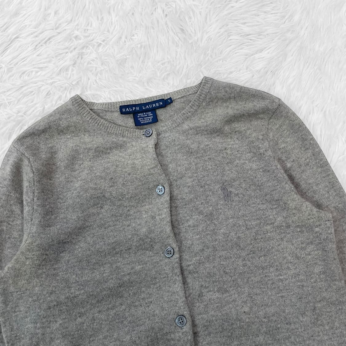 폴로 랄프로렌 포니 로고 캐시미어 라운드 가디건 상품이미지3