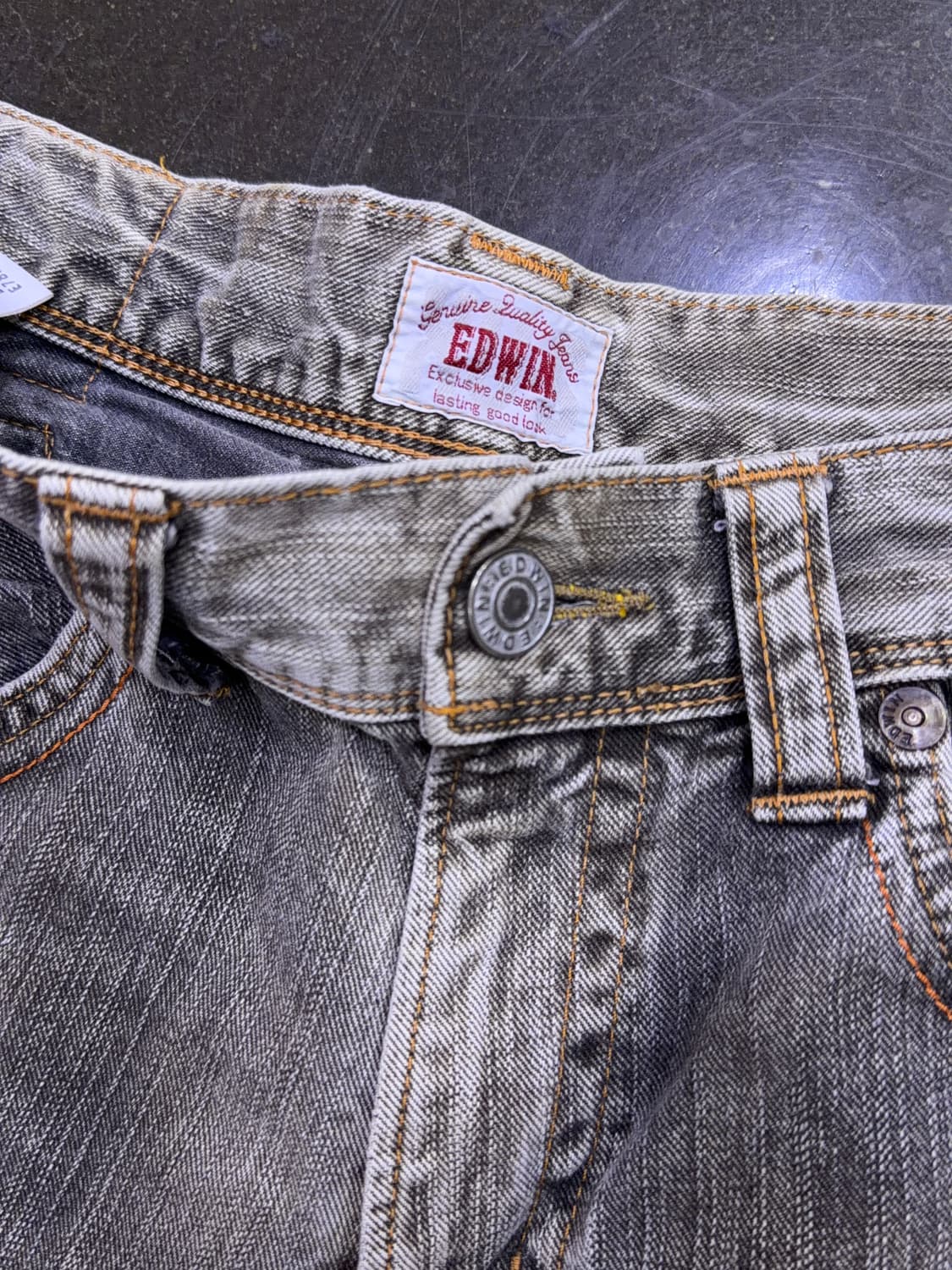 에드윈 XV 빈티지 워싱 어드저스트 백 플레어핏 부츠컷 데님팬츠 32 상품이미지9