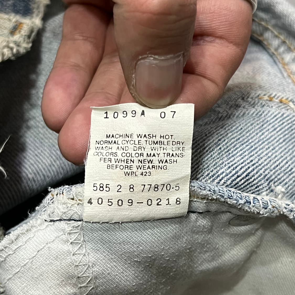  USA 리바이스 509 오렌지탭 데님 팬츠 y14750 상품이미지9