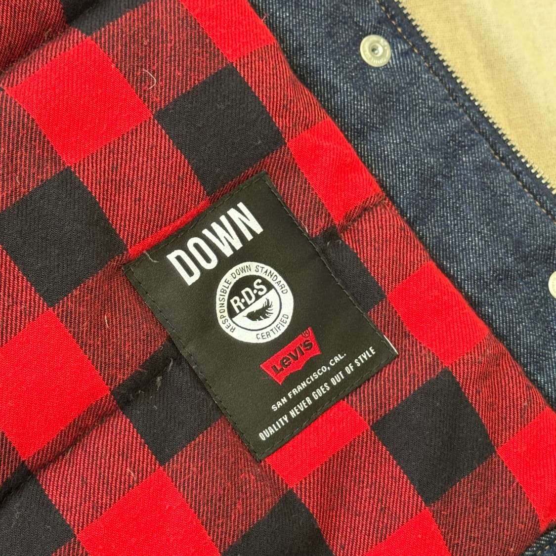 리바이스 우먼 구스다운 데님자켓 M 상품이미지6