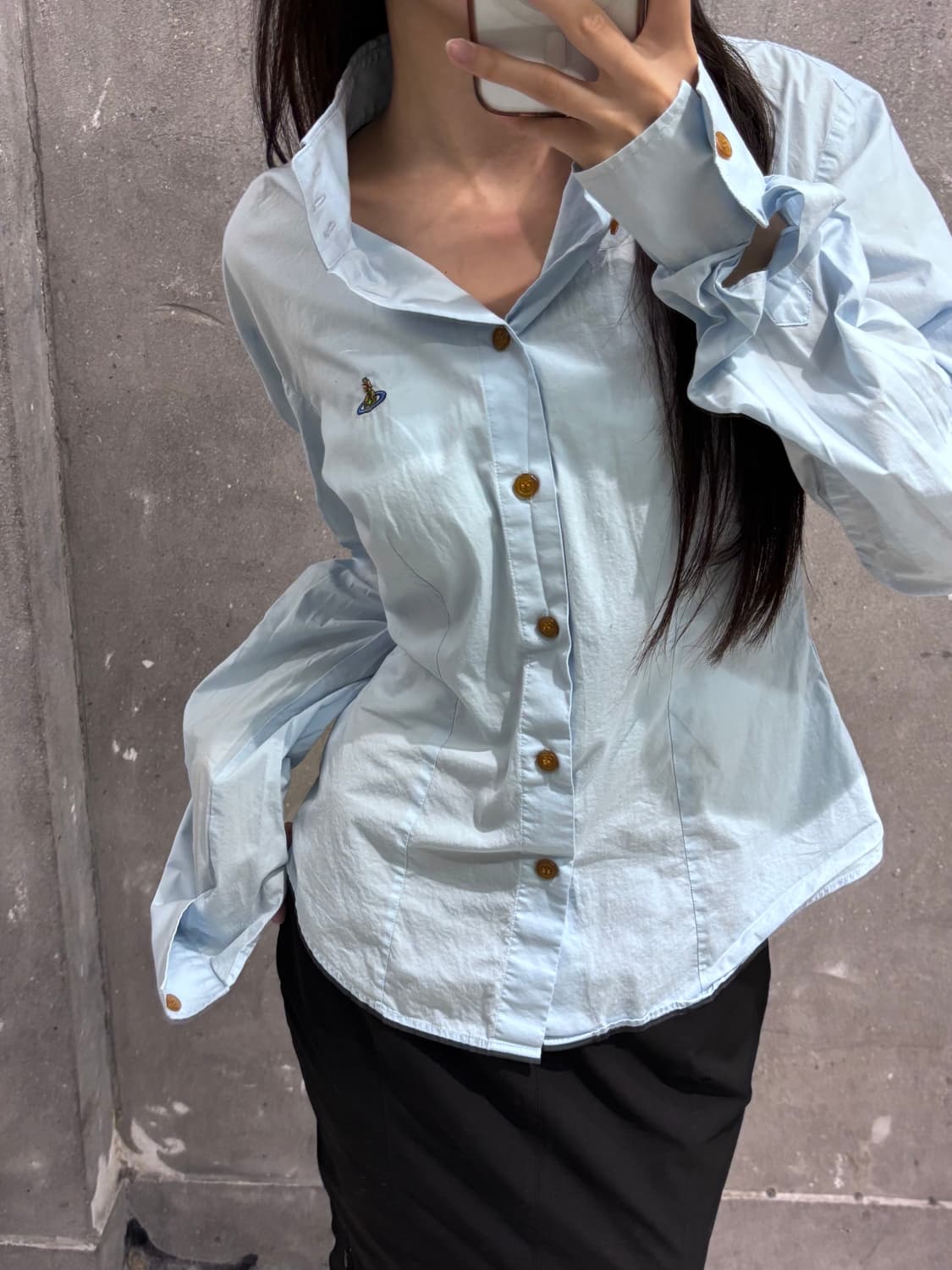 Vivienne Westwood 비비안웨스트우드 스카이블루 우먼 셔츠 상품이미지2