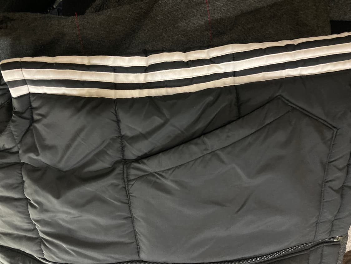 아디다스 블랙 3선 패딩 조끼 L 상품이미지5