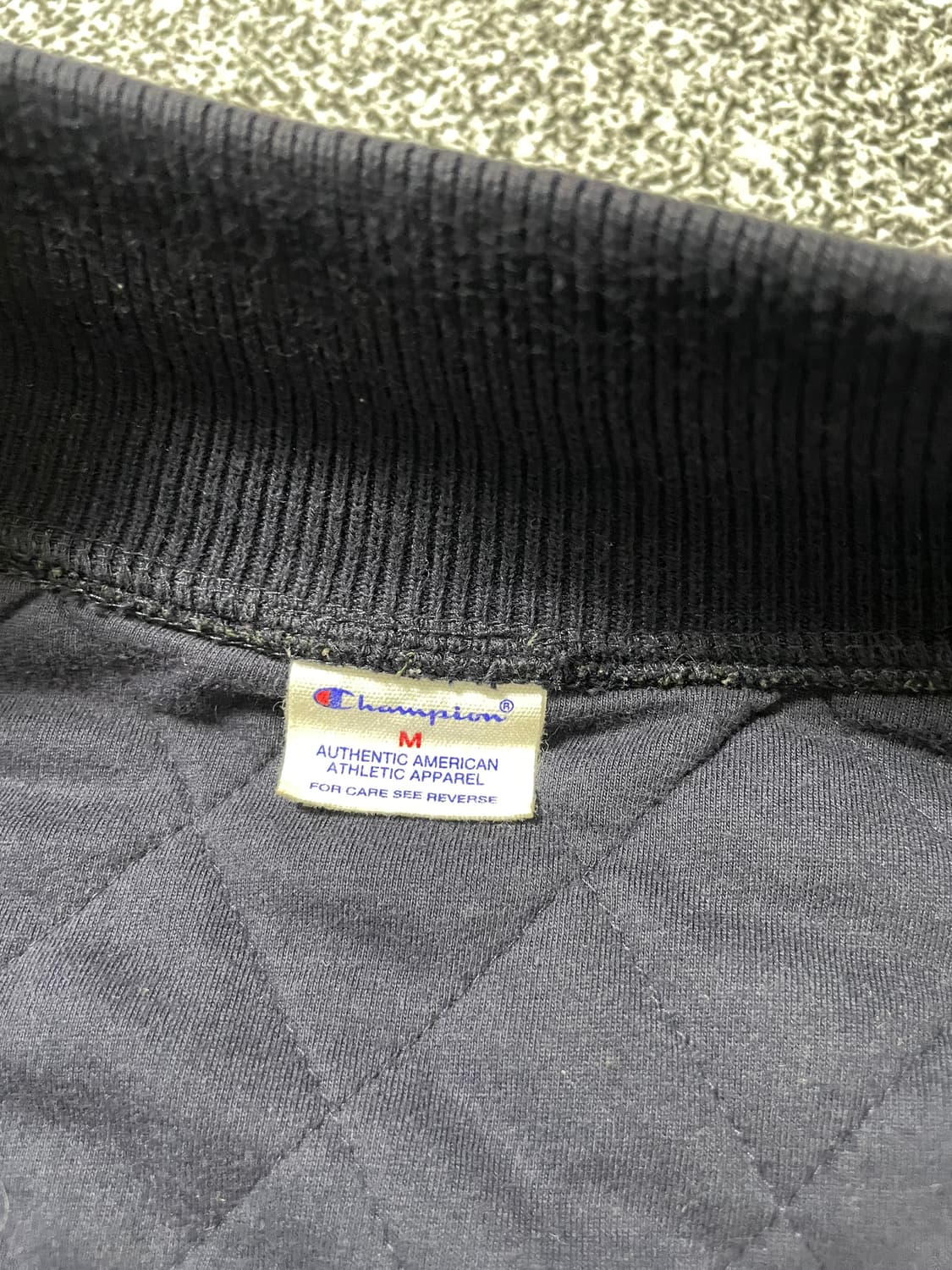 빈티지9. 챔피온 써모라이트 멜톤 퀼팅 바시티 자켓 점퍼 네이비 상품이미지5