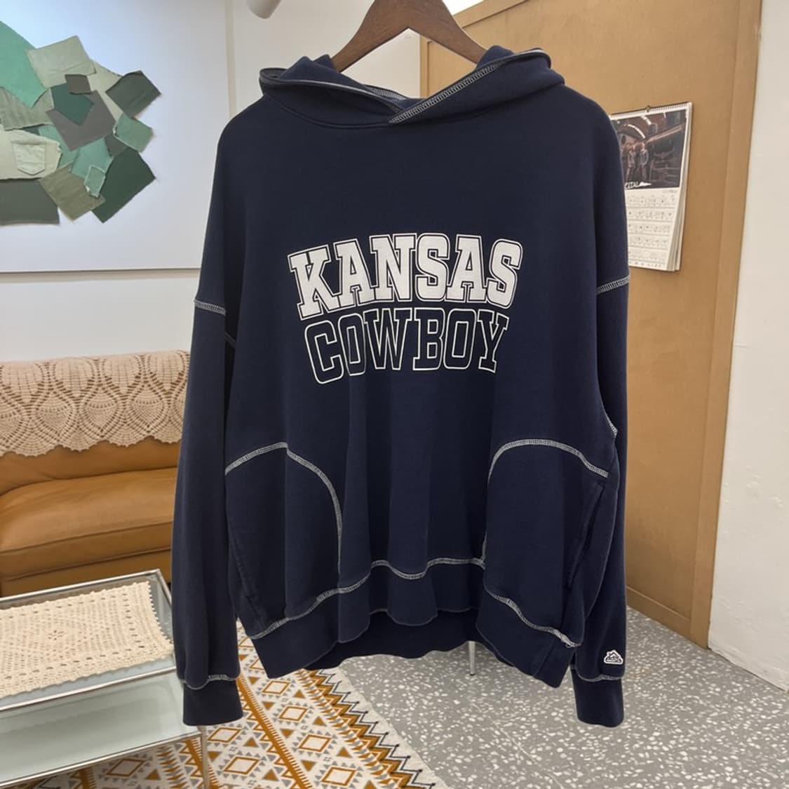 LEE 리 빈티지 스티치 컨트리 캔자스 타이포 후드티 L C10514 상품이미지3