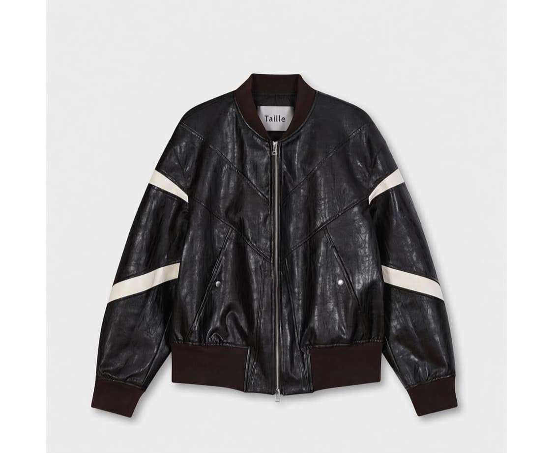 타일레 투톤 레더 블루종 브라운 상품이미지2