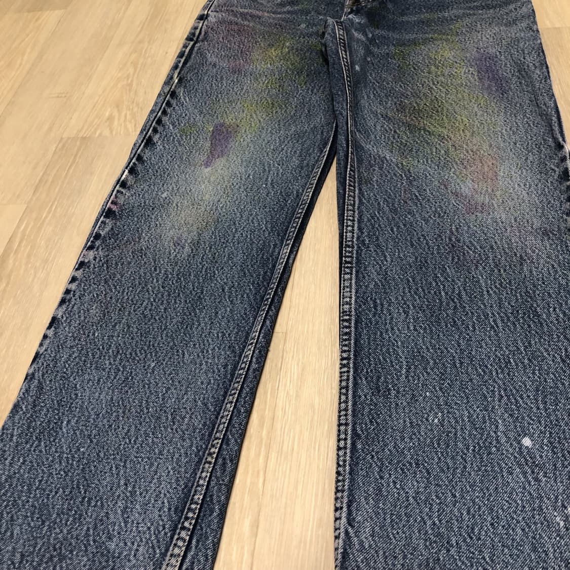 (32) 리바이스 Levi's 505 레귤러핏 페인팅 하드 워싱 데님 상품이미지2