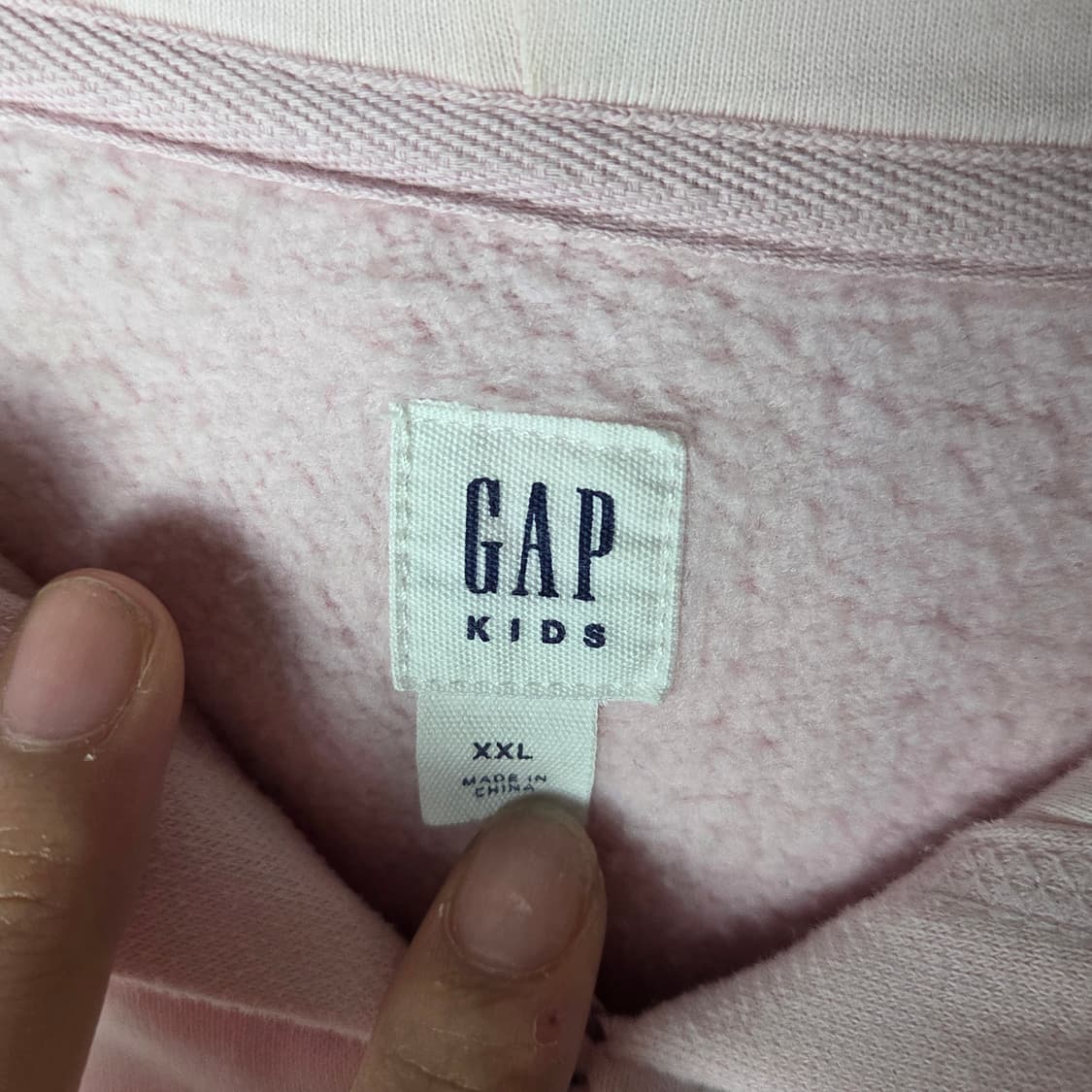 [Gap] 갭 실버자수 연핑크 후드집업 상품이미지4