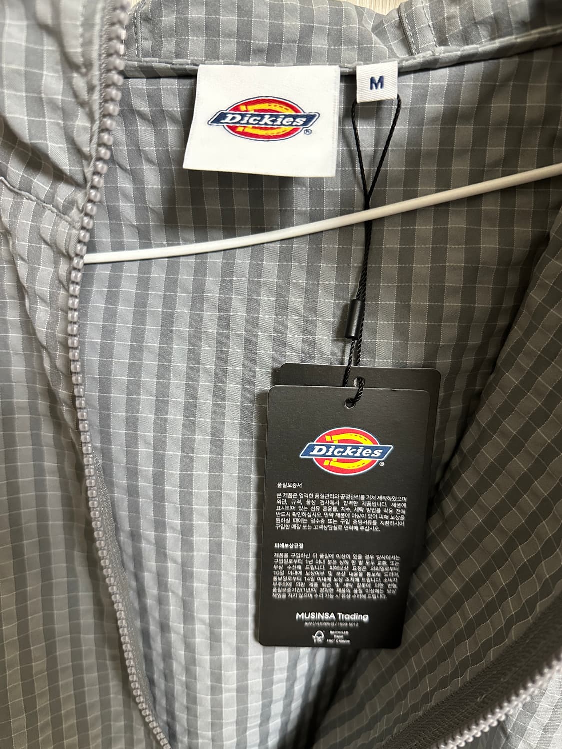 디키즈 그리드 체크 윈드브레이커 m  상품이미지3