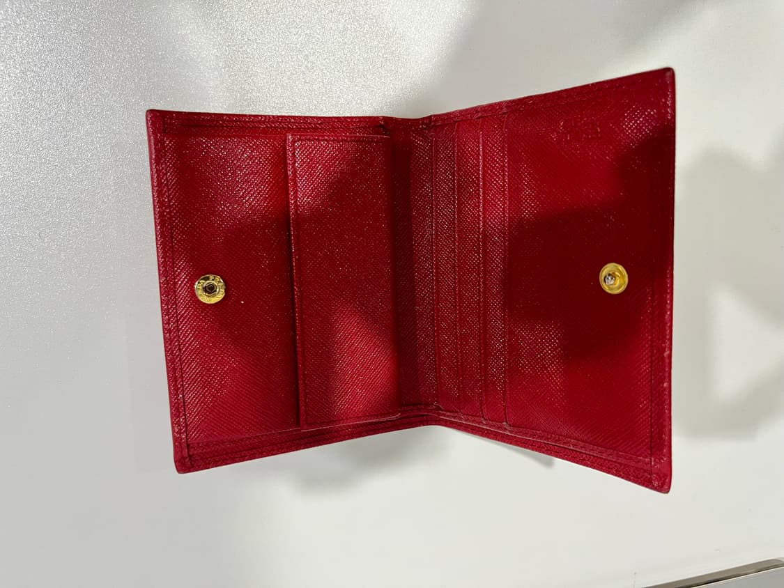 프라다 사피아노 레드 반지갑 정품 상품이미지3