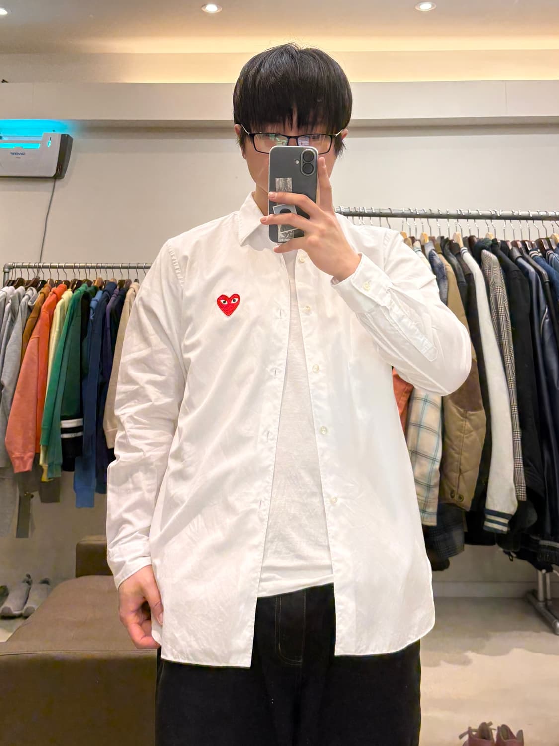 꼼데가르송 플레이 레드 와펜 셔츠 상품이미지8