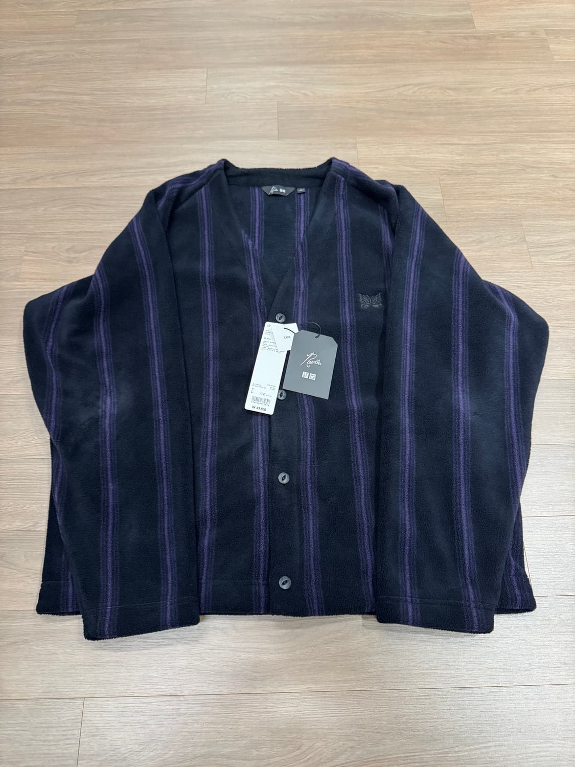 유니클로 니들스 플리스 오버사이즈 가디건 블랙 상품이미지2