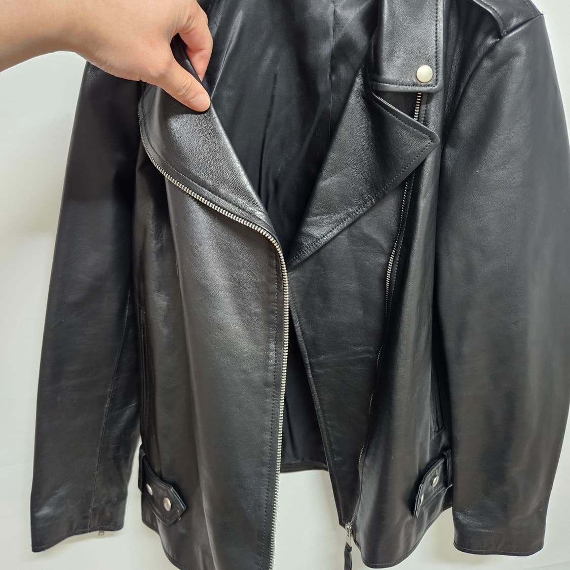 더아이잗콜렉션 램스킨 양가죽 레더자켓 44 상품이미지6