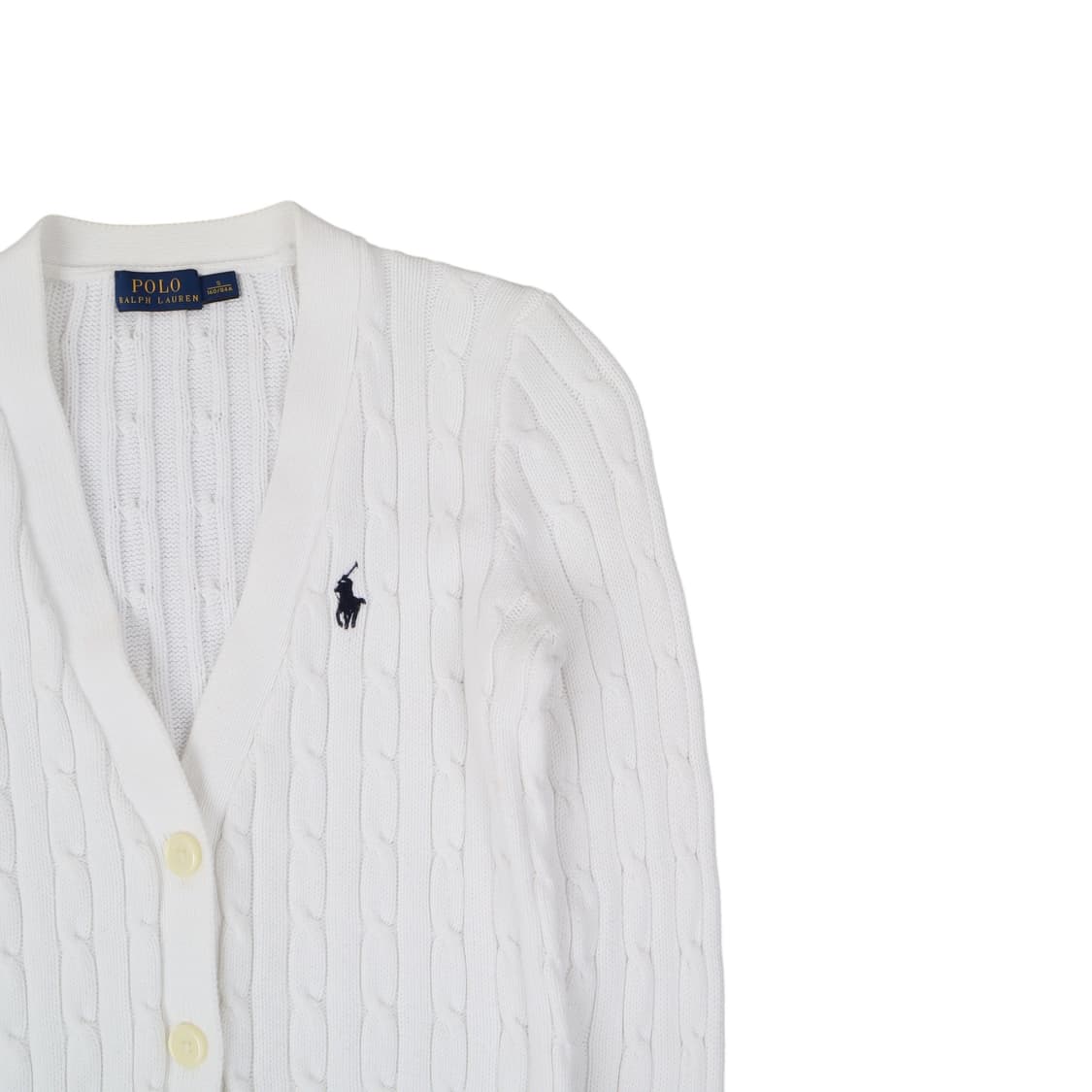폴로 랄프로렌 화이트 케이블 니트 가디건 상품이미지3