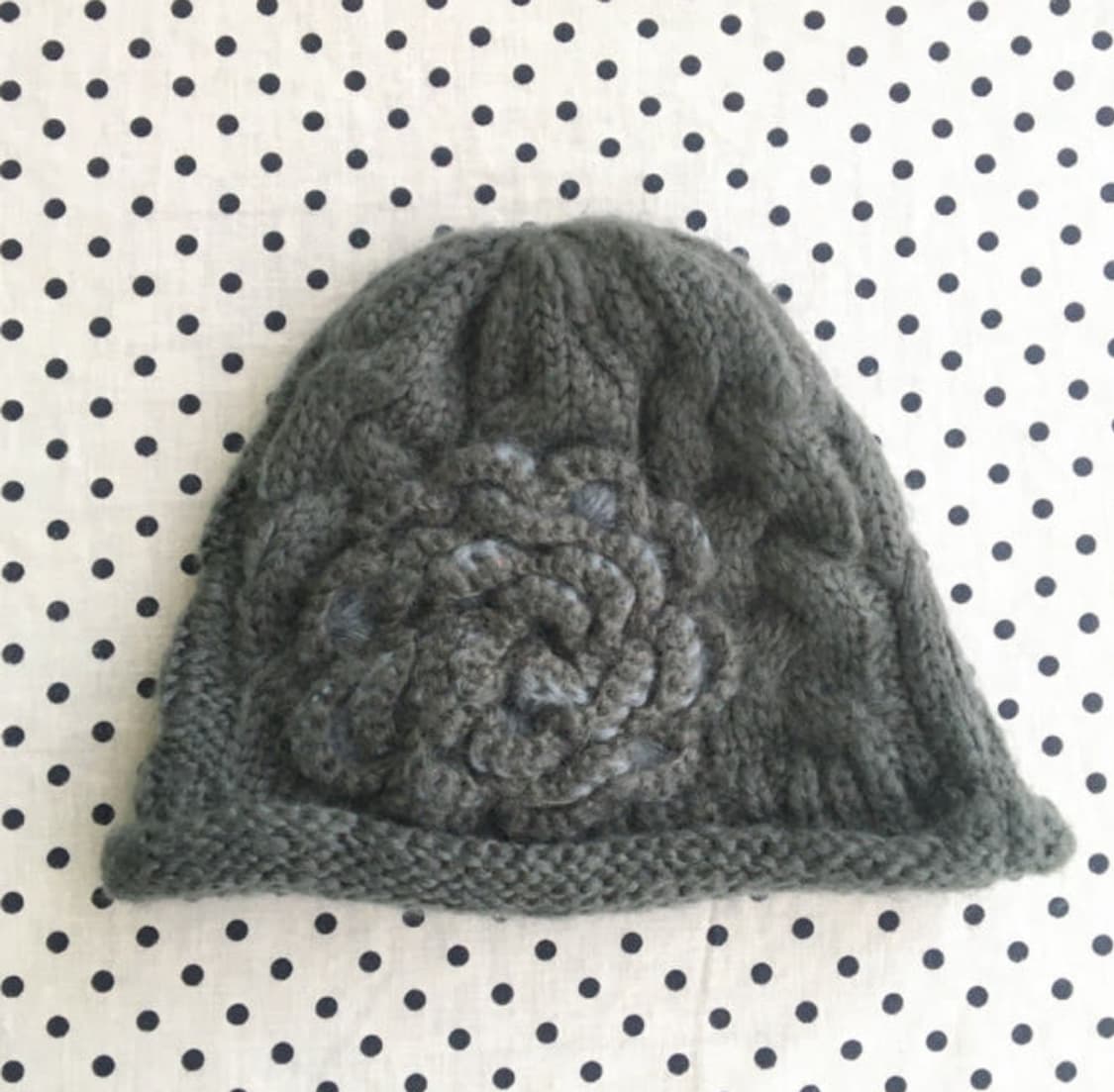 플라워 니트 비니 flower knit beanie  상품이미지5