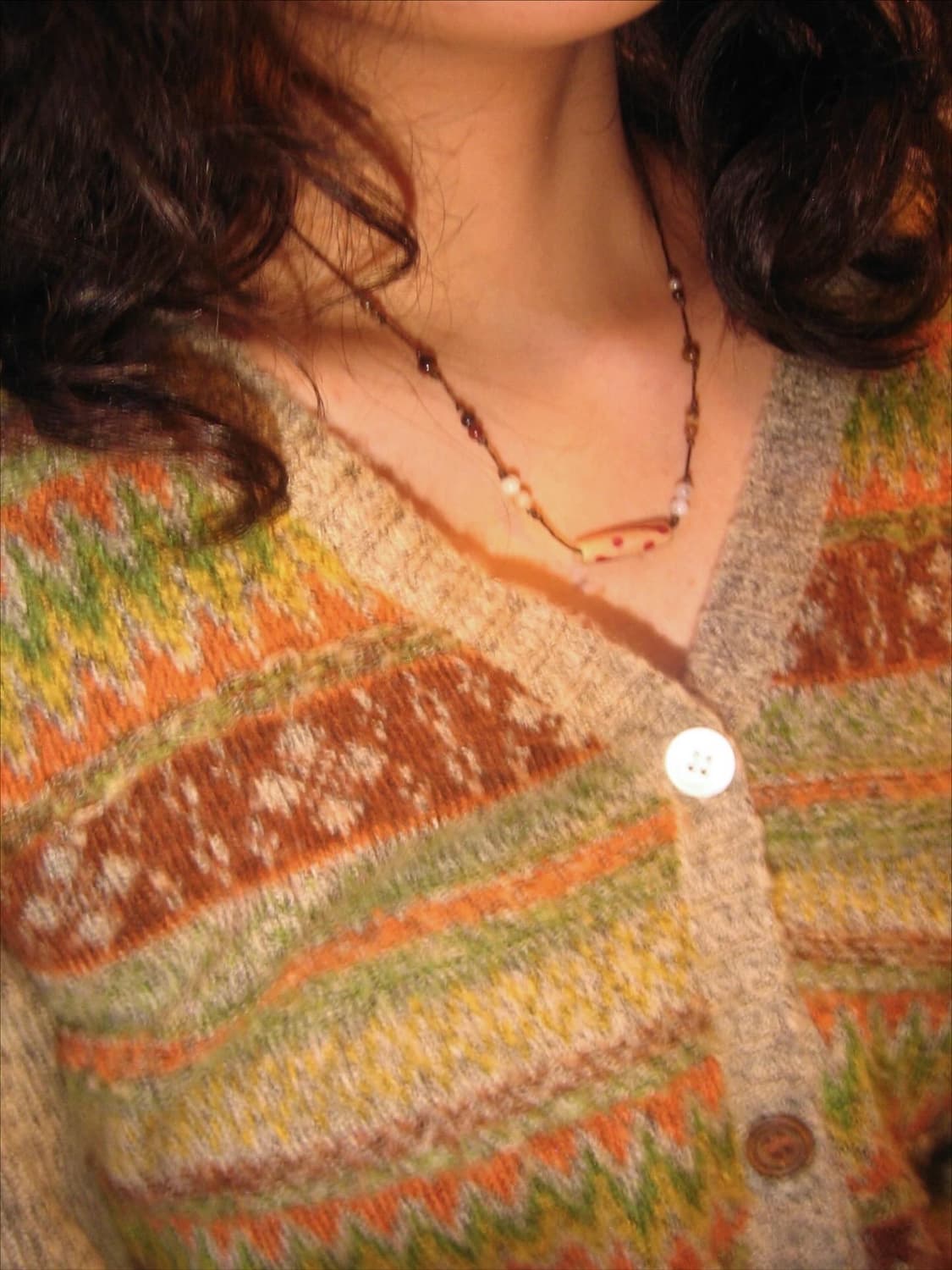 wooden grape necklace 우든 그레이프 목걸이 상품이미지4