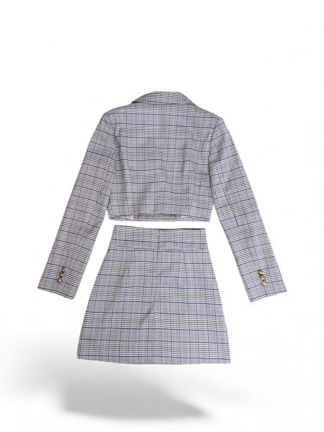 클래식 체크 투피스 셋업 상품이미지3