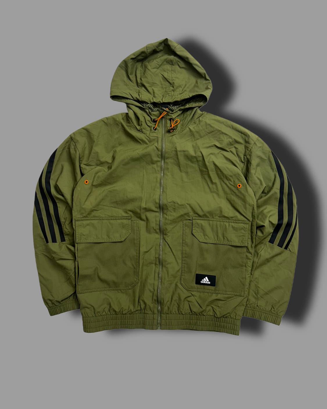 아디다스 FI 우븐 카키 바람막이 M 상품이미지4