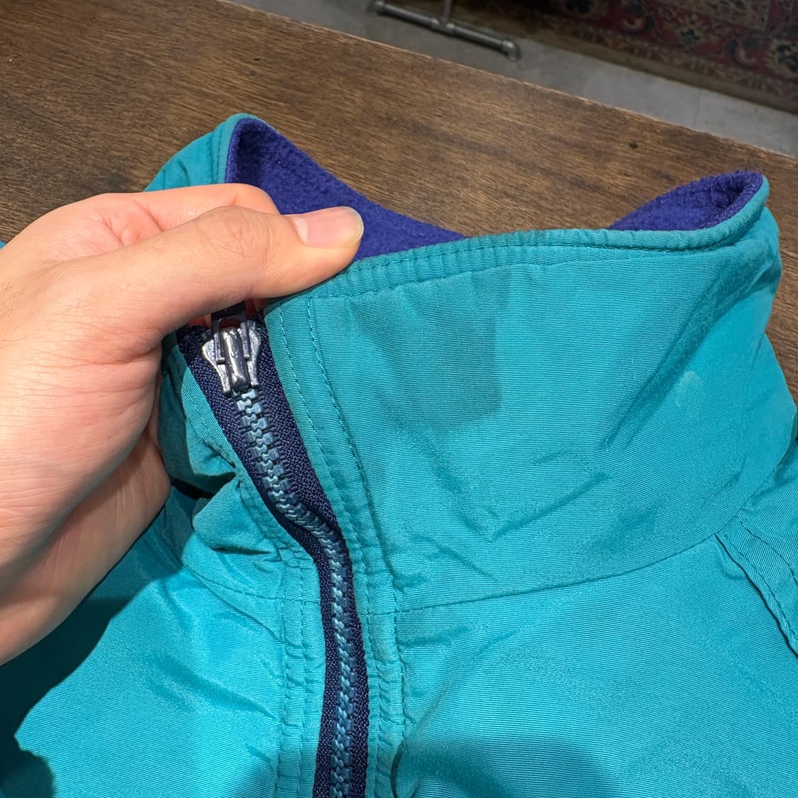 90s L.L.bean 90년대 미국 생산 엘엘빈 청록 컬러 웜업 자켓 상품이미지10