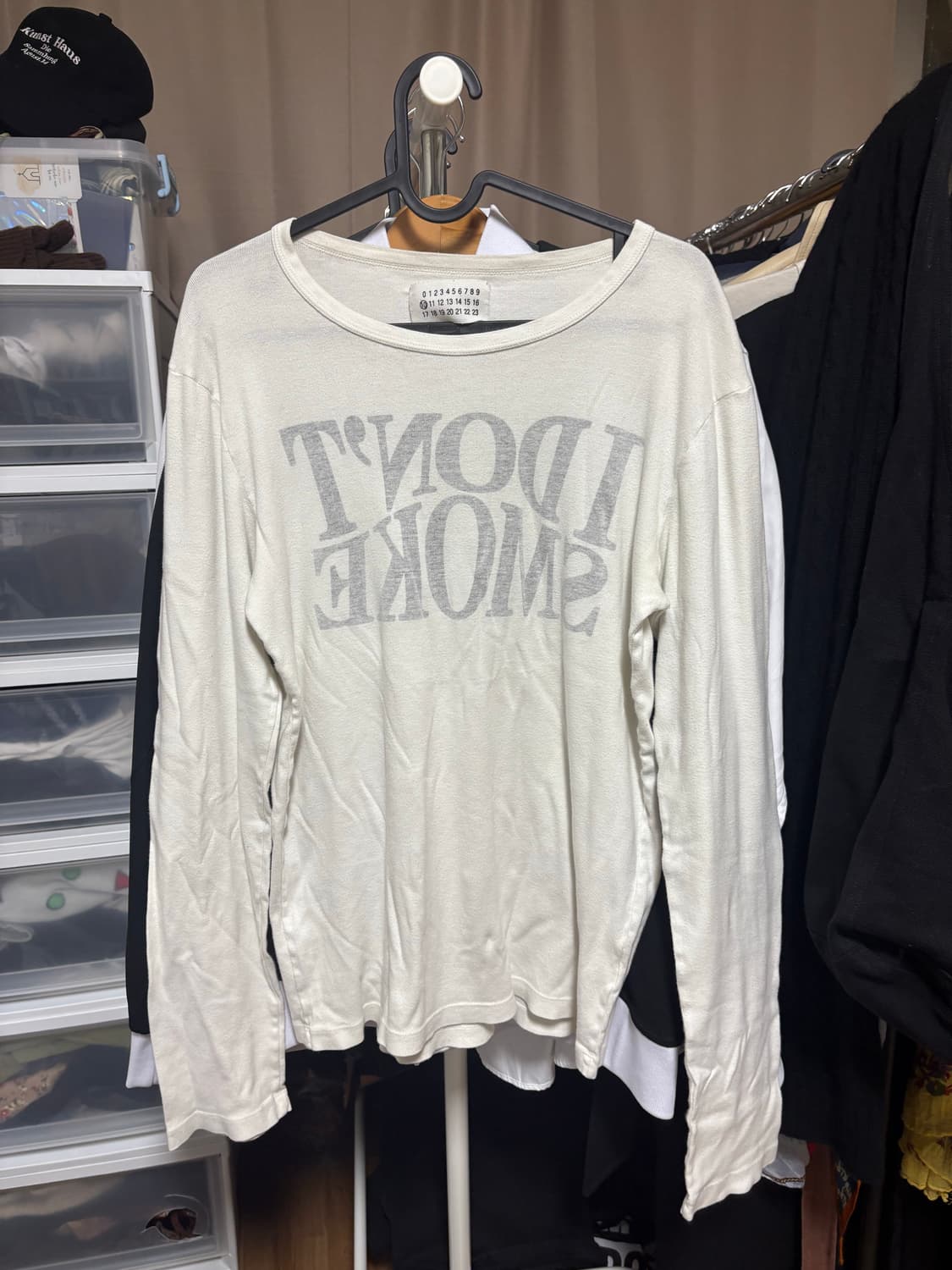 마틴 마르지엘라 아카이브 06aw i don’t smoke 롱슬리브 상품이미지2