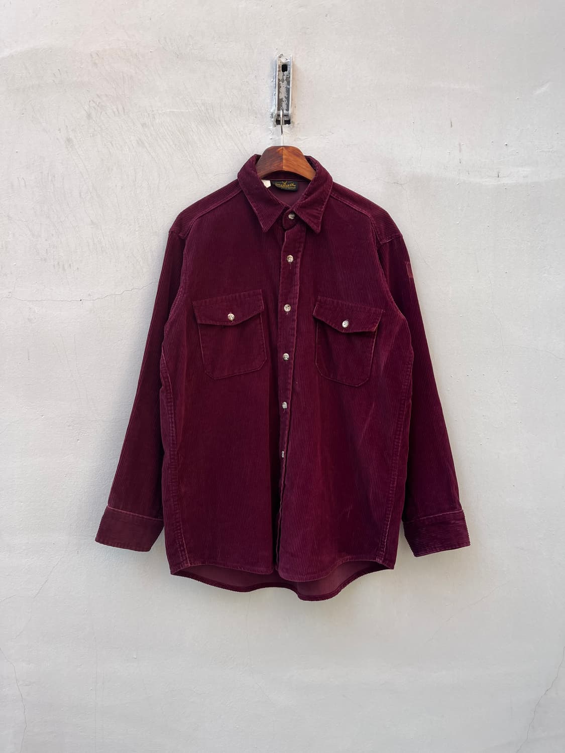 Vintage (Made in Usa) 와인컬러 골덴 셔츠  상품이미지1