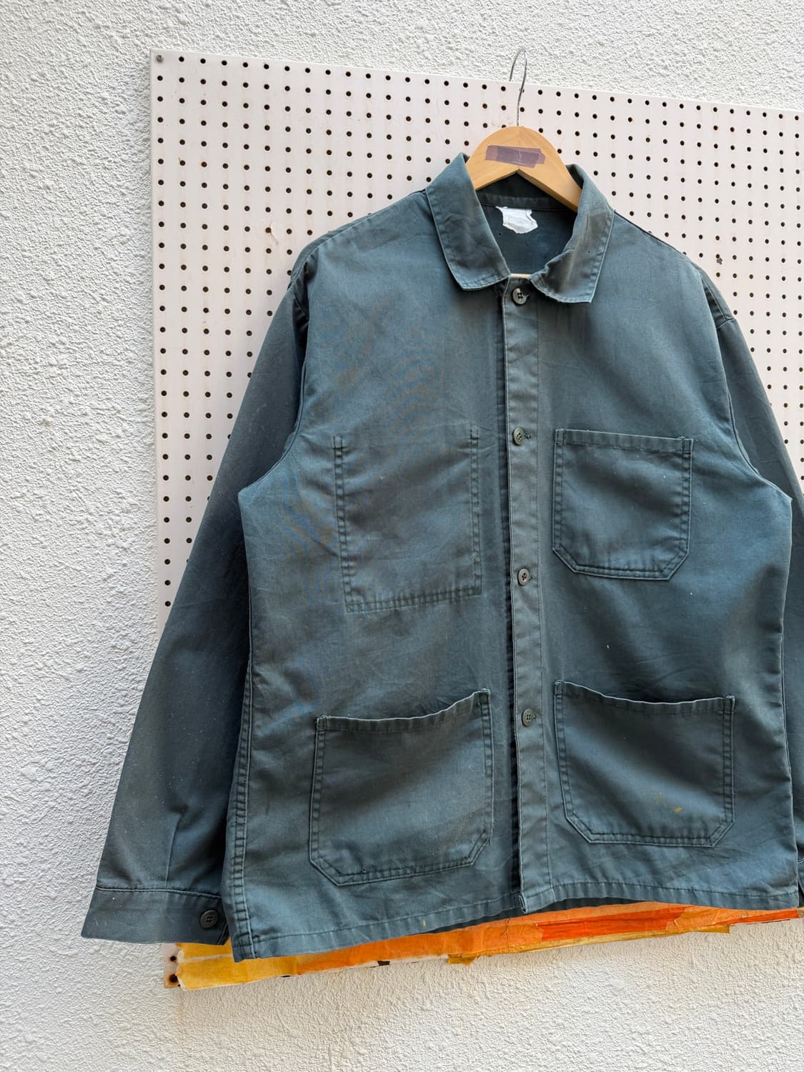 DISTRESSED FADED 70s SAGE GREEN 프렌치워크자켓 상품이미지3