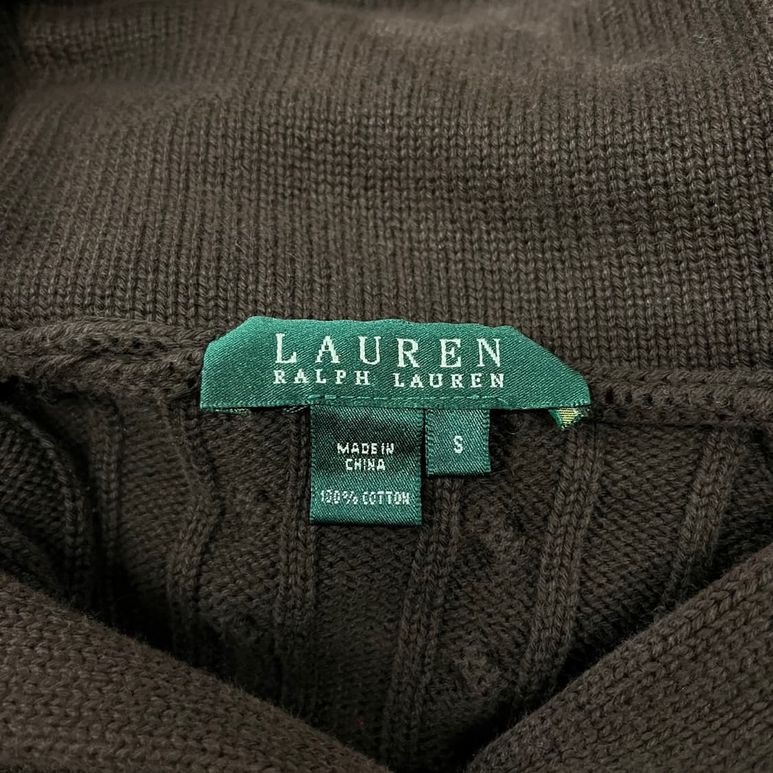 폴로 랄프로렌 초코 브라운 빅카라 니트 가디건  상품이미지5