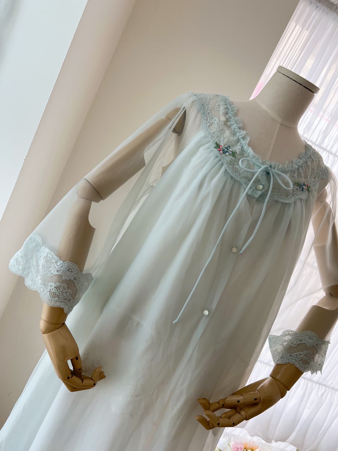 민트 레이스 맥시 나이트드레스 상품이미지5