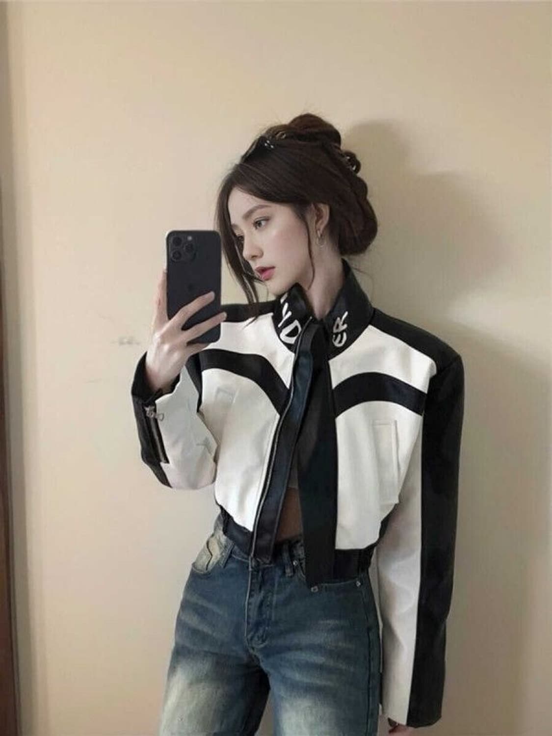 24Ans  크롭레더점퍼  상품이미지1