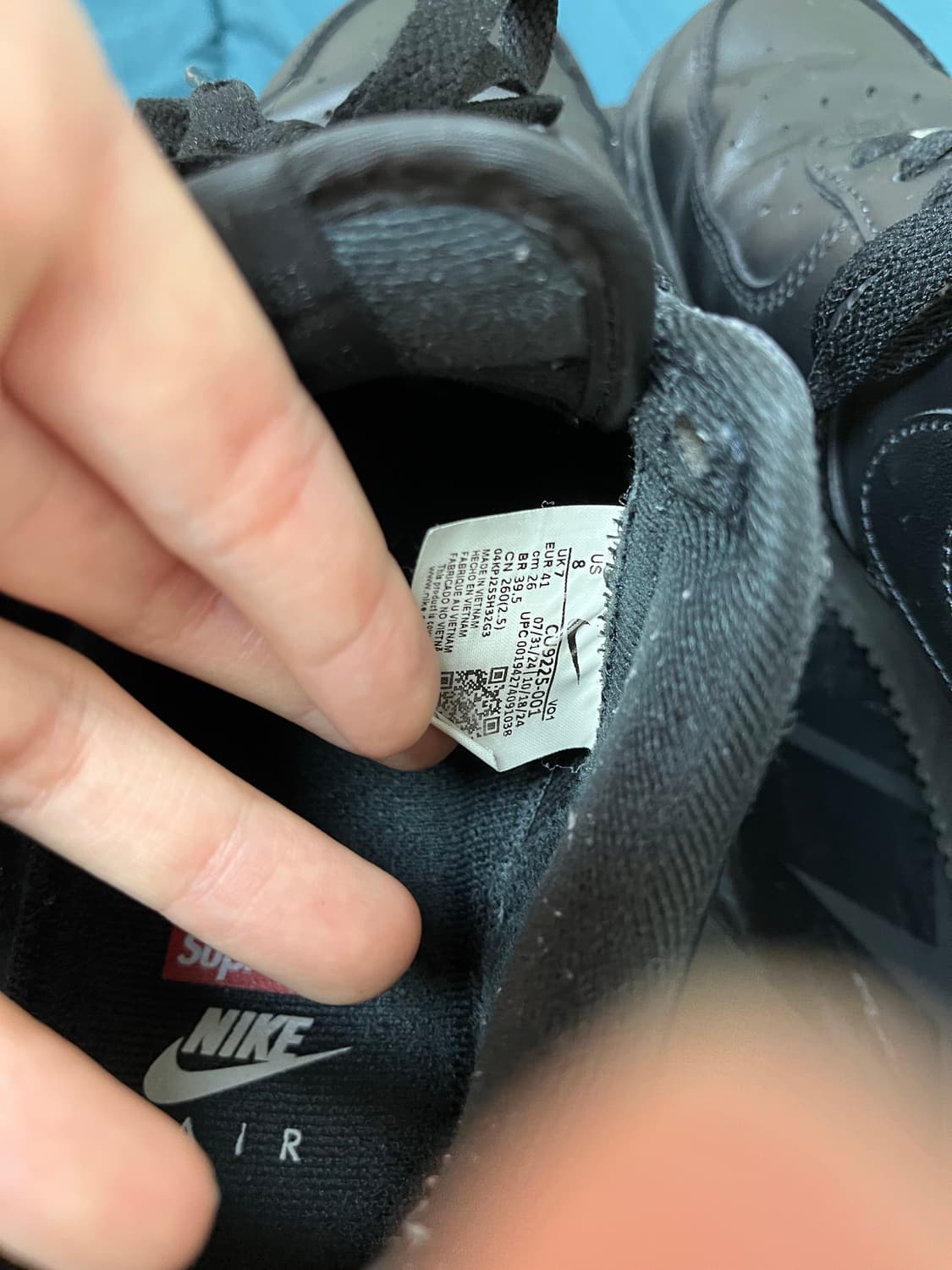 에어포스 슈프림  블랙 상품이미지10