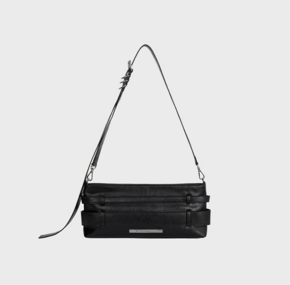 트리밍버드 멀티 벨티드 숄더백 블랙 상품이미지2