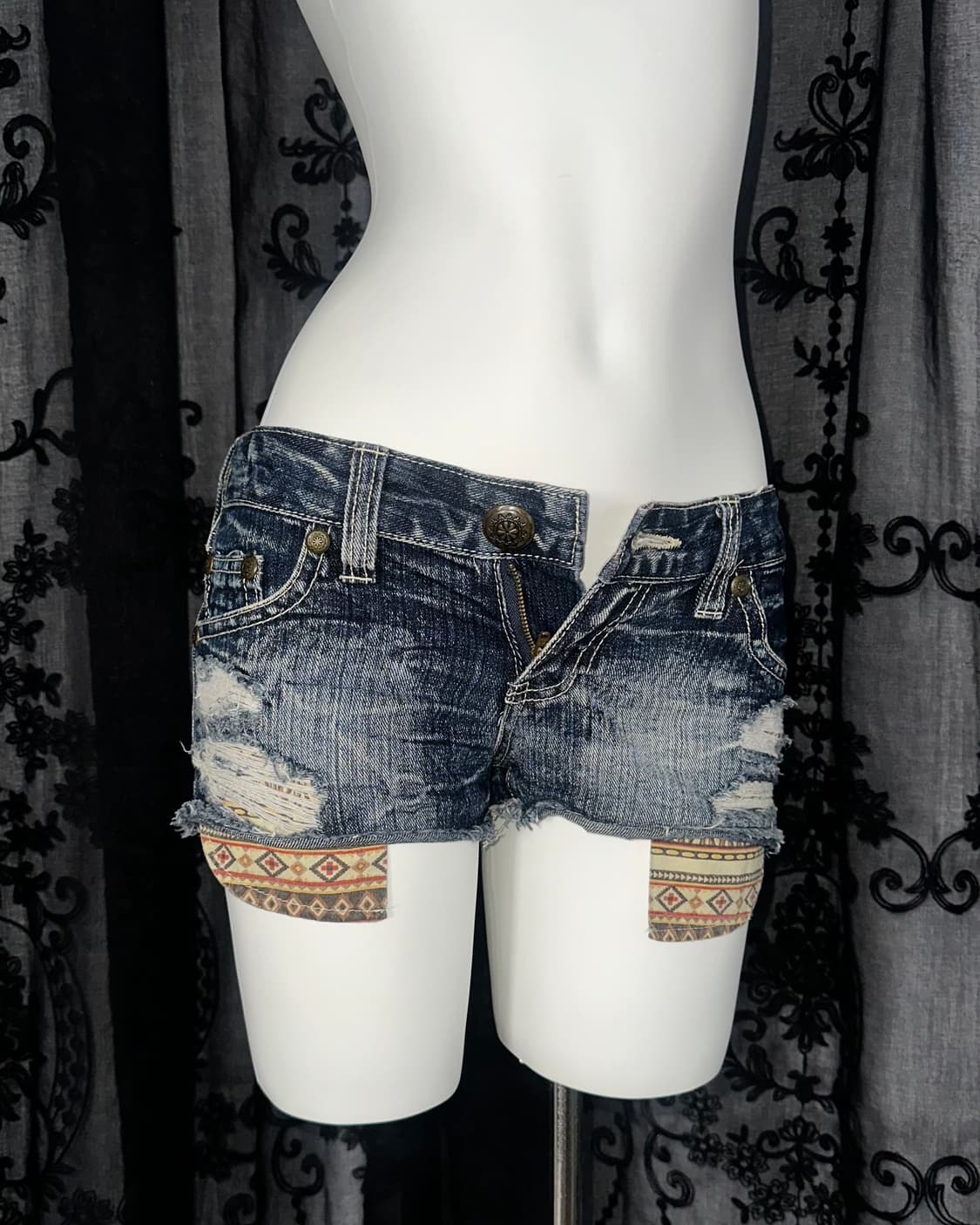 Bohemian denim shorts 상품이미지2