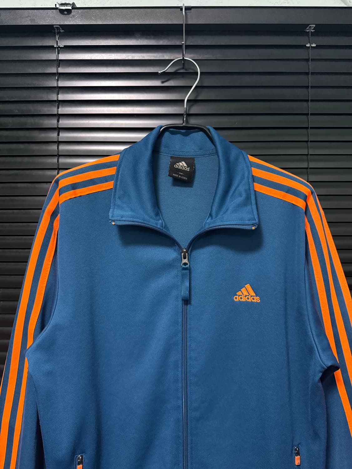 아디다스 청록색 주황색 져지 저지 트랙탑 집업 105 XL 올드스쿨 삼선 상품이미지3